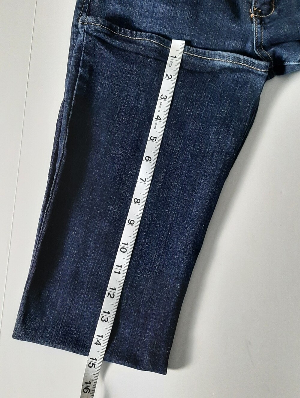 Abercrombie & Fitch Madison Dark Wash Low Rise Blue Jeans Size 6 - Picture 9 of 11